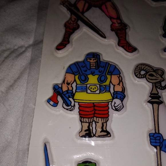 New Old Stock He-Man And The MASTERS Of The Universe Puffy Stickers Unpunched - Picture 6 of 9
